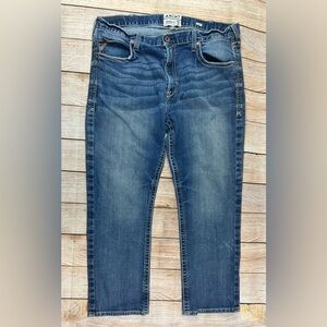 Mens Ariat Straight Fit M5 Denim Blue Jeans Size 42x30